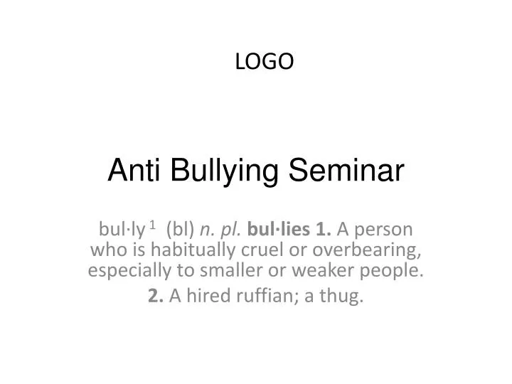 anti bullying seminar