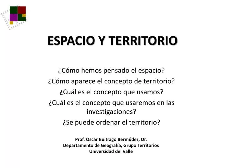 espacio y territorio