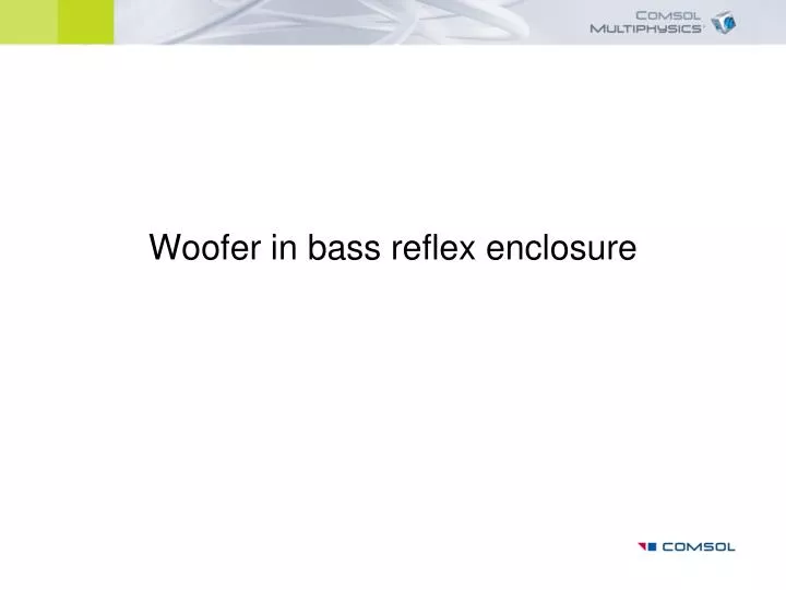 woofer in bass reflex enclosure