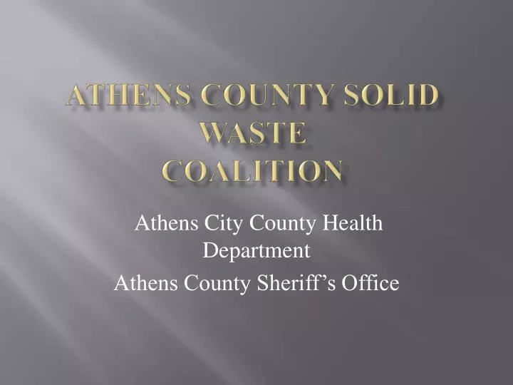 athens county solid waste coalition
