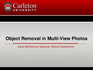 Object Removal in Multi-View Photos