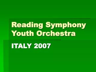 Reading Symphony Youth Orchestra
