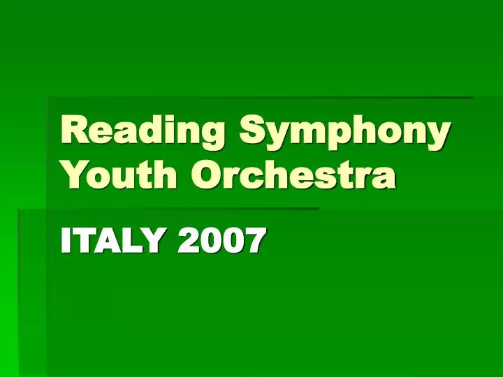 reading symphony youth orchestra