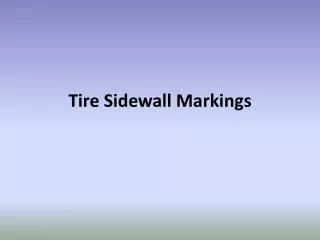 Tire Sidewall Markings