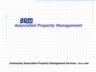 Community Association Property Management Services - Since 1988