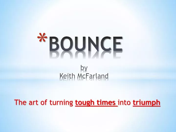 bounce by keith mcfarland