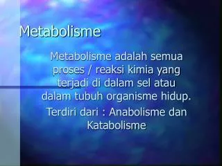 Metabolisme