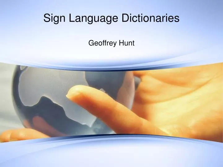 sign language dictionaries