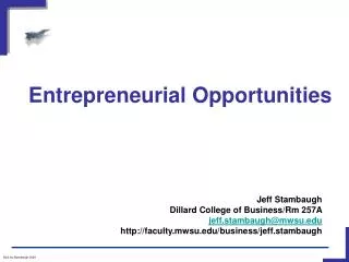 Entrepreneurial Opportunities