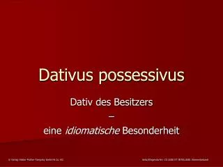 Dativus possessivus