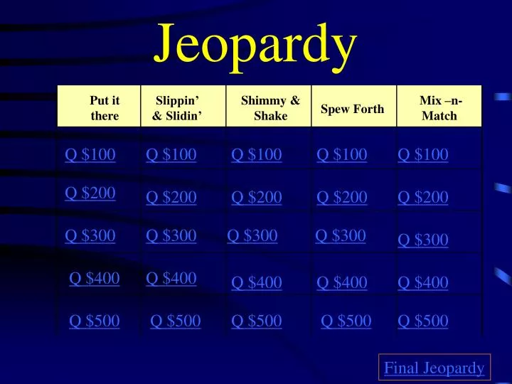 jeopardy