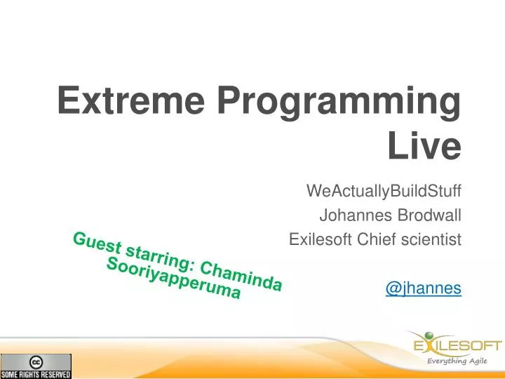 extreme programming live