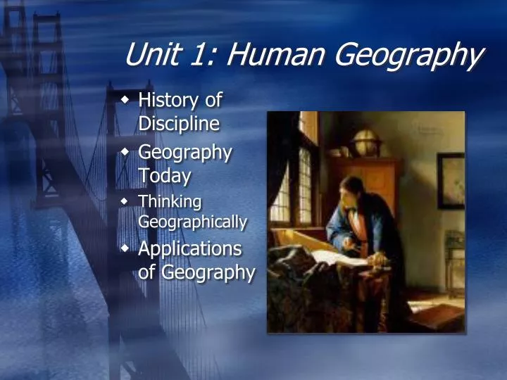 unit 1 human geography