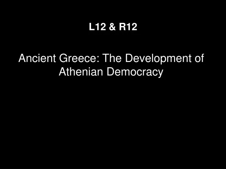 ancient greece the development of athenian democracy