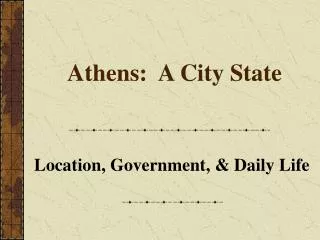 Athens: A City State