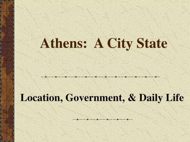 athens a city state