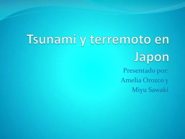 tsunami y terremoto en japon
