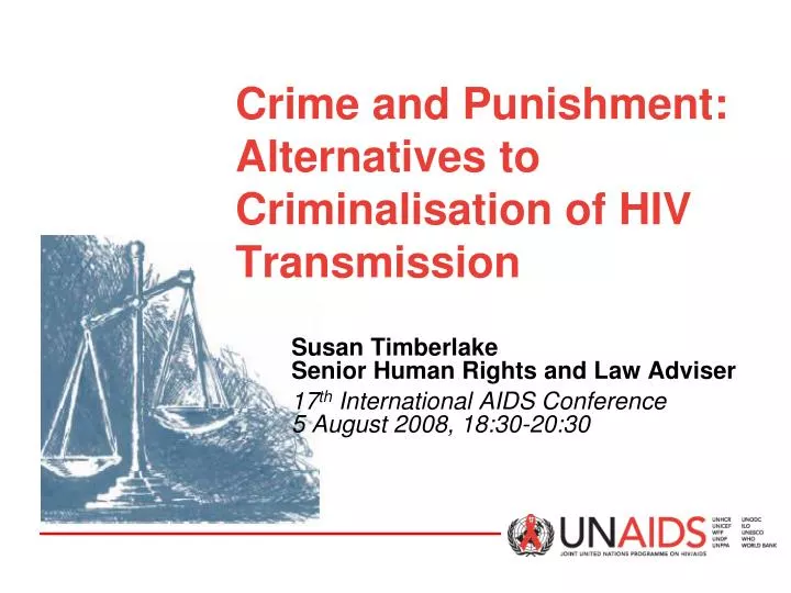 crime and punishment alternatives to criminalisation of hiv transmission