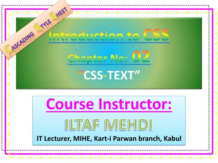 introduction to css chapter no 02 css text
