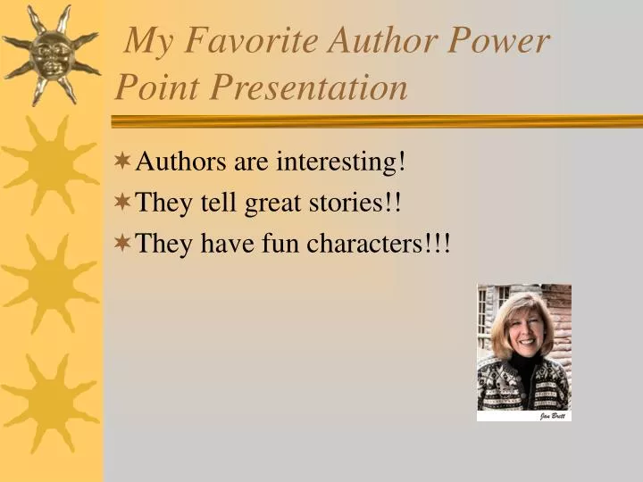 my favorite author power point presentation