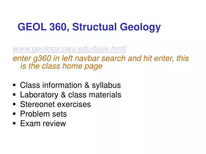 geol 360 structual geology