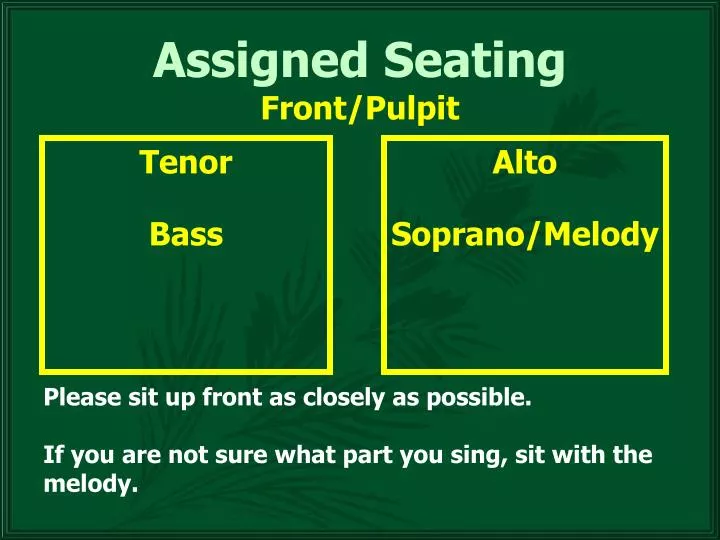 assigned seating