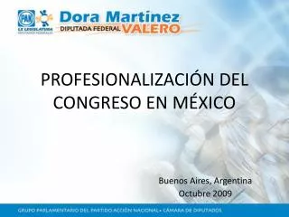 PROFESIONALIZACIÓN DEL CONGRESO EN MÉXICO