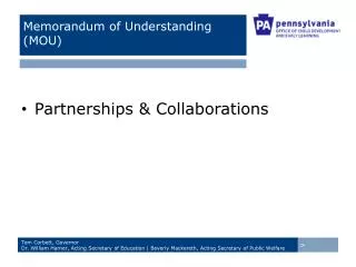Partnerships &amp; Collaborations