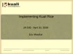 Implementing Kuali Rice - slide 1