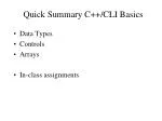 Quick Summary C++/CLI Basics - slide 1
