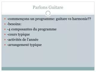 Parlons Guitare