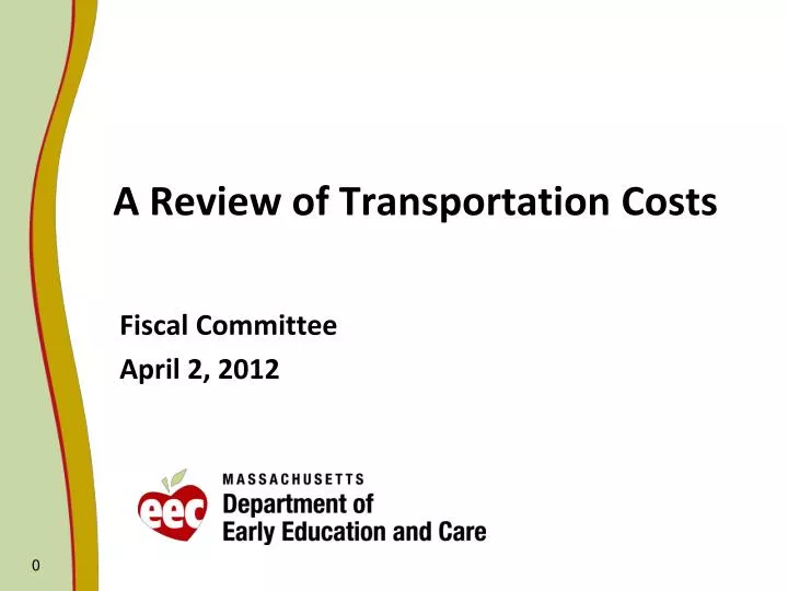 a review of transportation costs