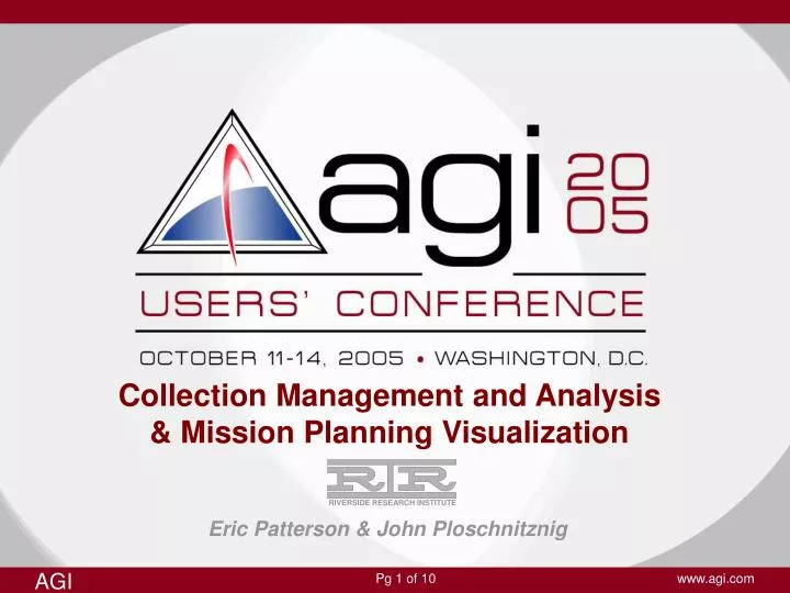 collection management and analysis mission planning visualization