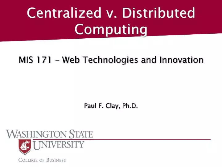 centralized v distributed computing