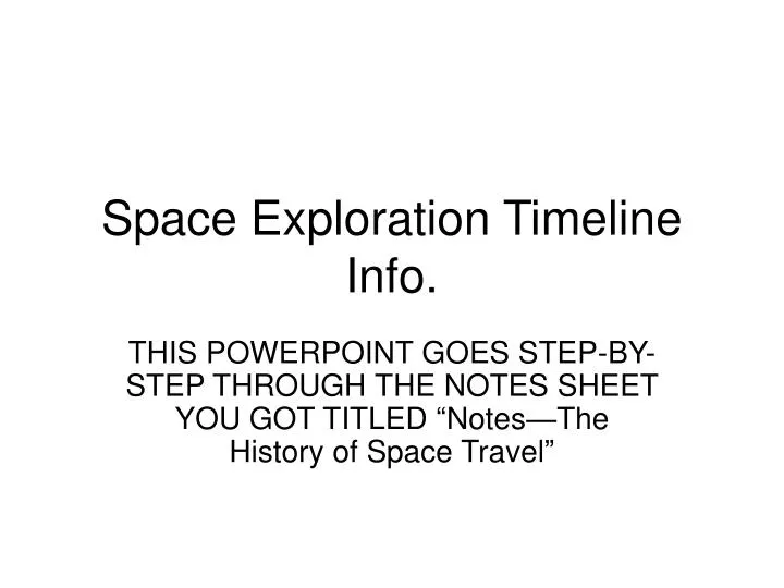 space exploration timeline info
