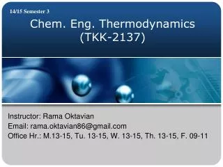 Chem. Eng. Thermodynamics (TKK-2137)