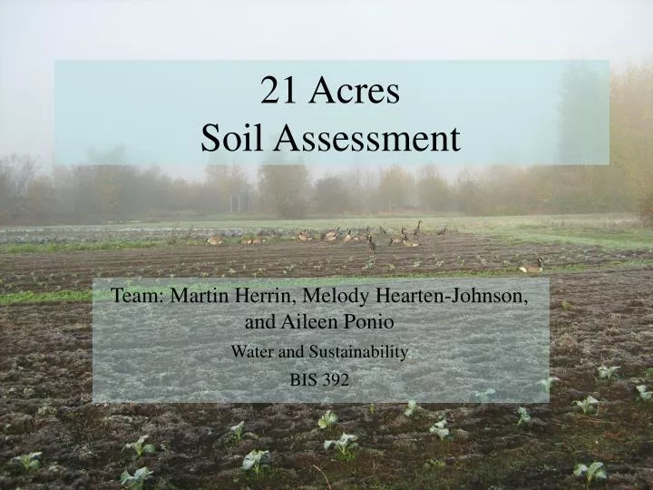 21 acres soil assessment