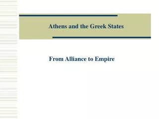 Athens and the Greek States