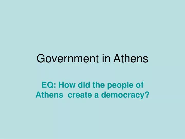 government in athens