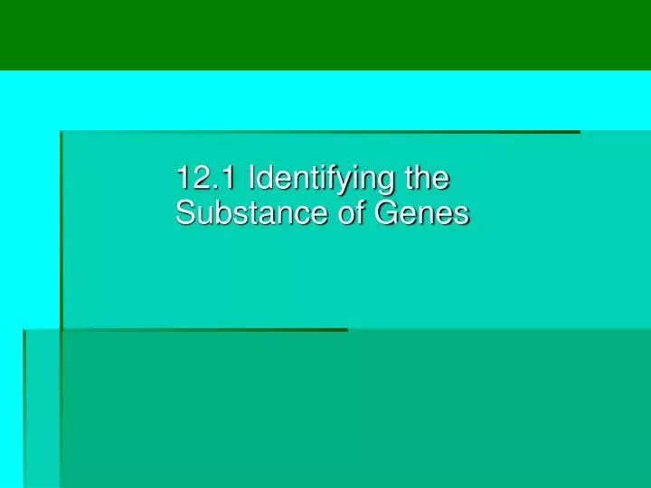 12 1 identifying the substance of genes