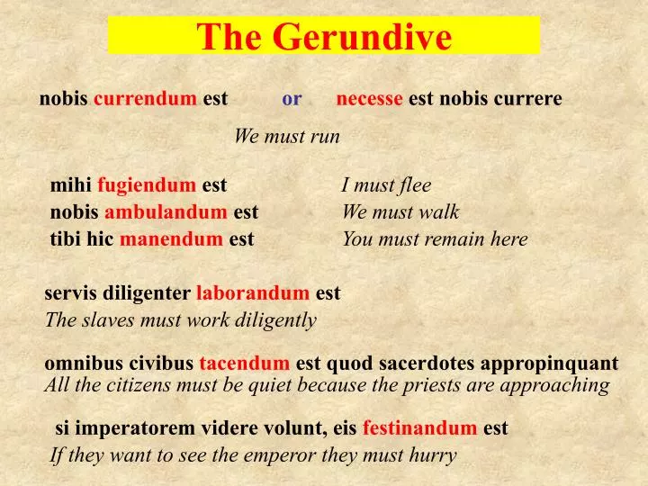 the gerundive