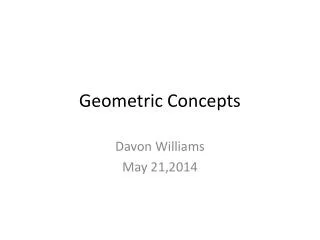Geometric Concepts