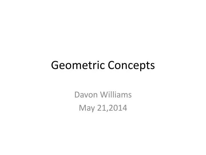 geometric concepts