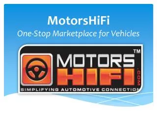 MotorsHiFi - Best Deals on Vehicles