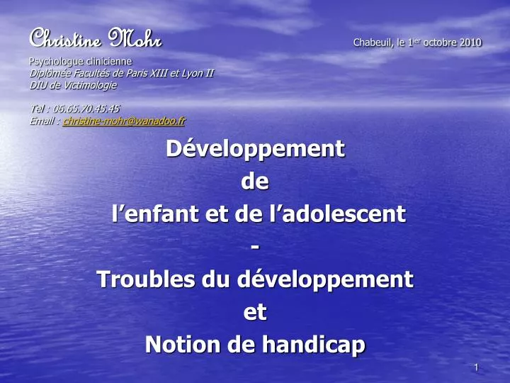 d veloppement de l enfant et de l adolescent troubles du d veloppement et notion de handicap