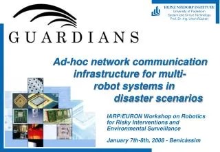 Ad-hoc network communication 	infrastructure for multi- 		robot systems in 			disaster scenarios