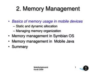 2. Memory Management