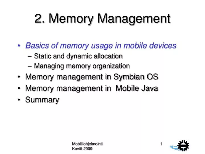 2 memory management