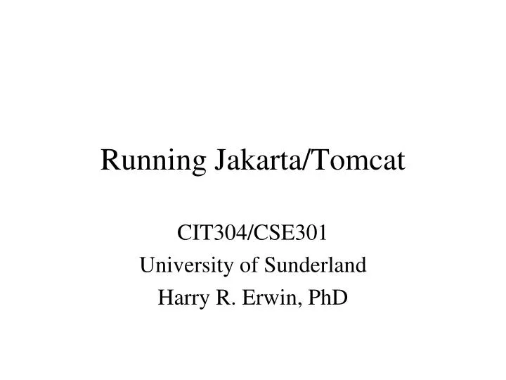 running jakarta tomcat