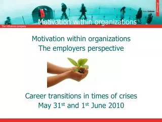 Motivation within organizations